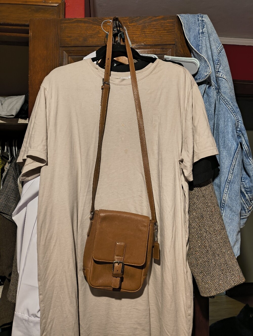 Coach Tan Leather Shoulder Bag 2000 Vintage